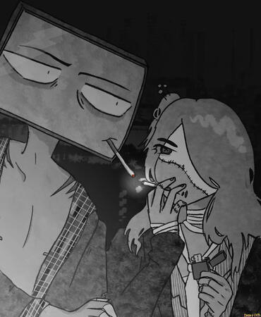 Late night smoke break